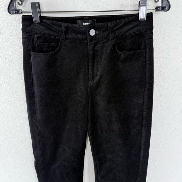 NWOT PAIGE Cindy Straight Leg Pants Twisted Seam Black Velvet Casual Women’s 25 - Picture 5 of 14